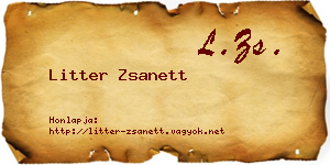 Litter Zsanett névjegykártya